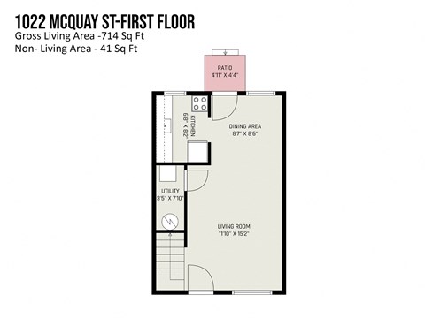 a floor plan of a studio apartment with a bedroom and a living room